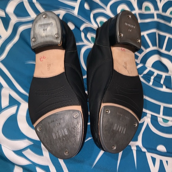 BLOCH TAP OXFORDS BLACK LEATHER size 6. Lace up soft - Picture 5 of 8